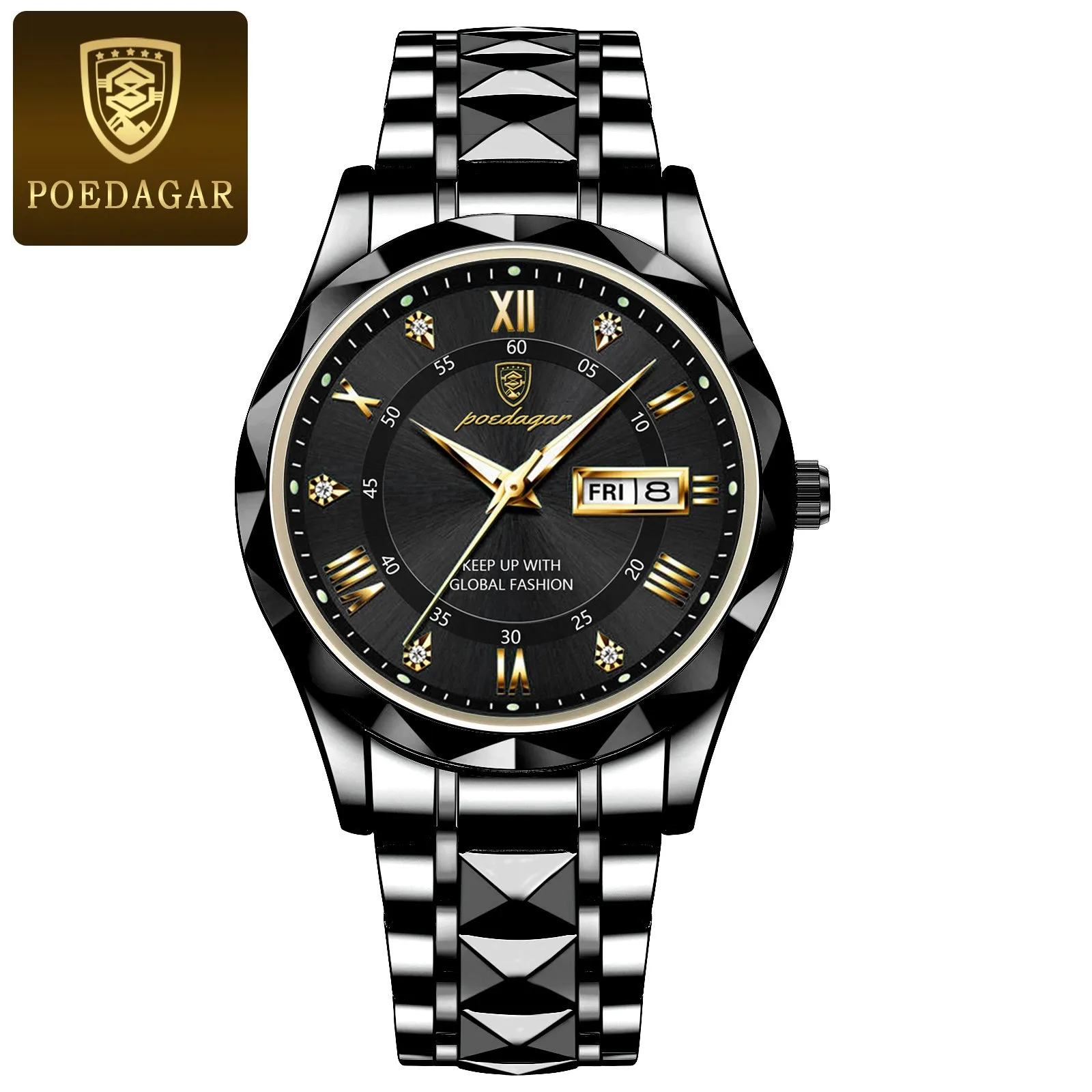 Luxury Stainless Steel Quartz Mens Watch Perfect Gift Choice