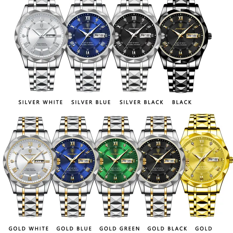 Luxury Stainless Steel Quartz Mens Watch Perfect Gift Choice