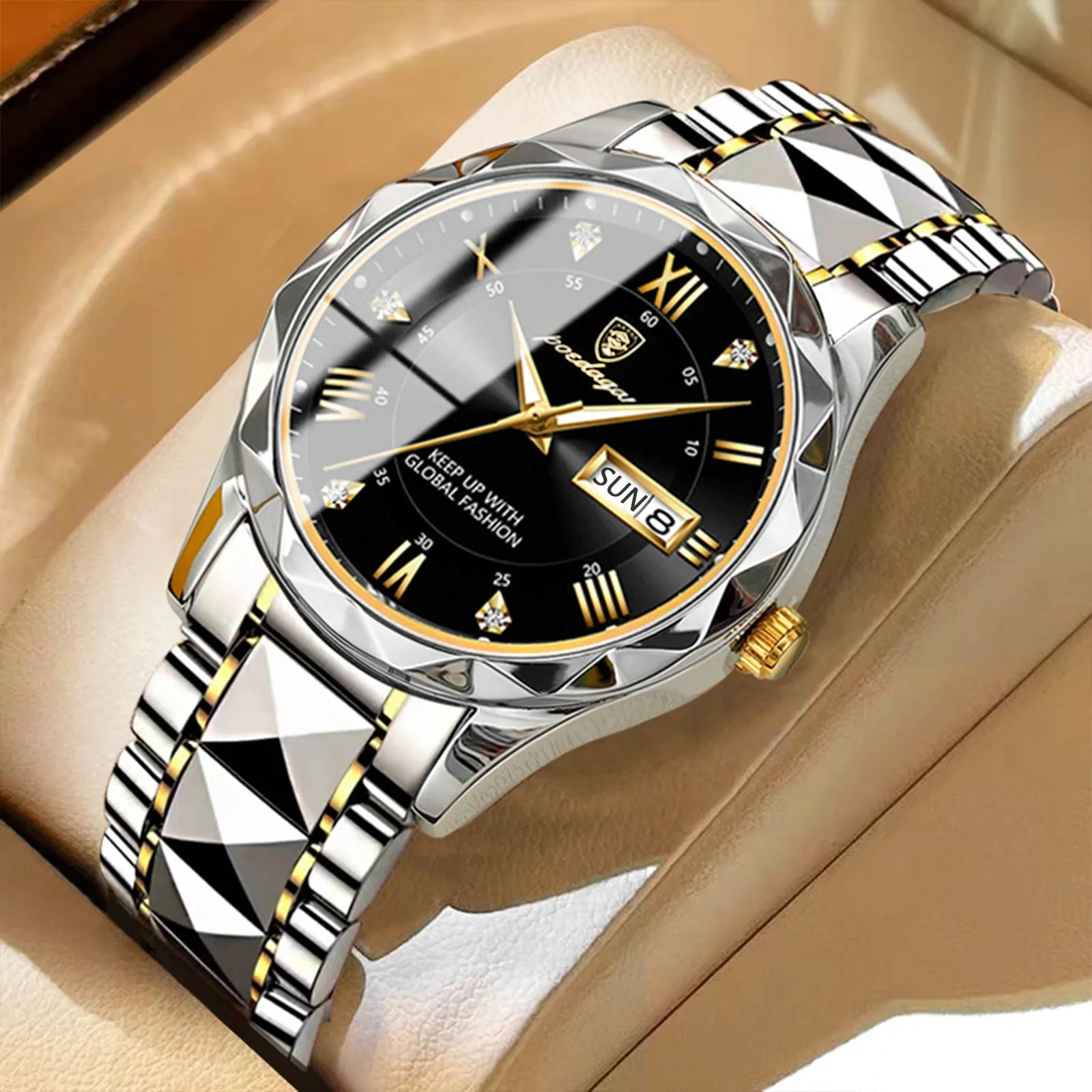 Luxury Stainless Steel Quartz Mens Watch Perfect Gift Choice