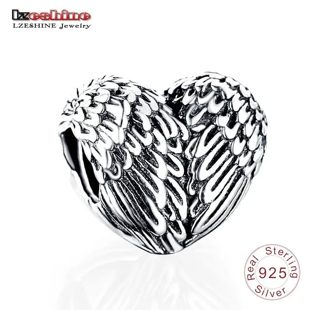 LZESHINE Charm Bead 100% Authentic 925 Sterling Silver Bead Fit Pandora Original Bracelet Women Jewelry PSMB0014