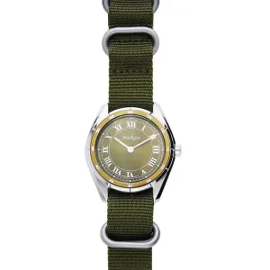 MARKATO Men Watch with Green Dial & Strap