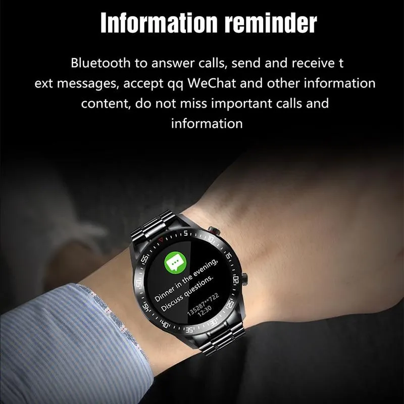 Men Multifunction HD Resolution Full Touch Screen  Fitness Waterproof Sports Watch