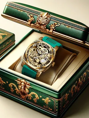 Men's Luxury Golden Carved Hollow Out Fashionable Watch