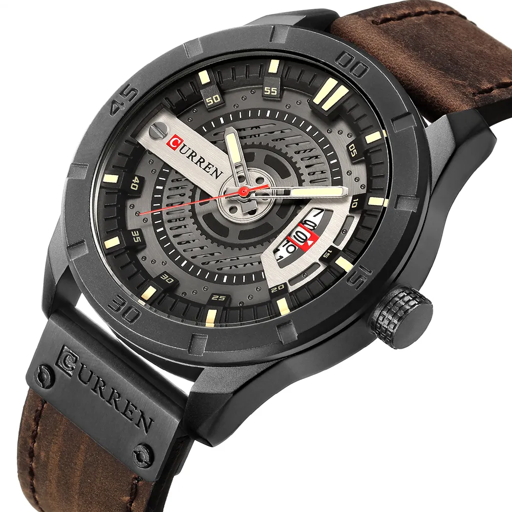 Men's Military Sports Watches - Quartz Leather Wrist Watch