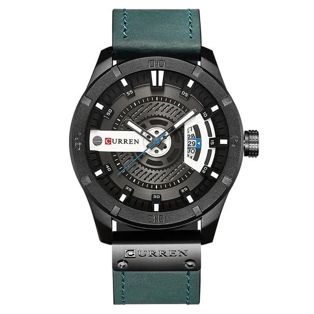 Men's Military Sports Watches - Quartz Leather Wrist Watch