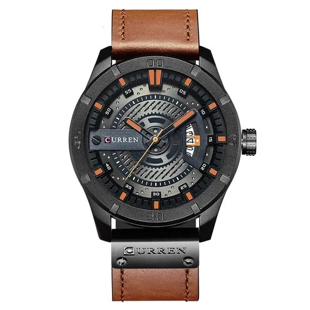 Men's Military Sports Watches - Quartz Leather Wrist Watch