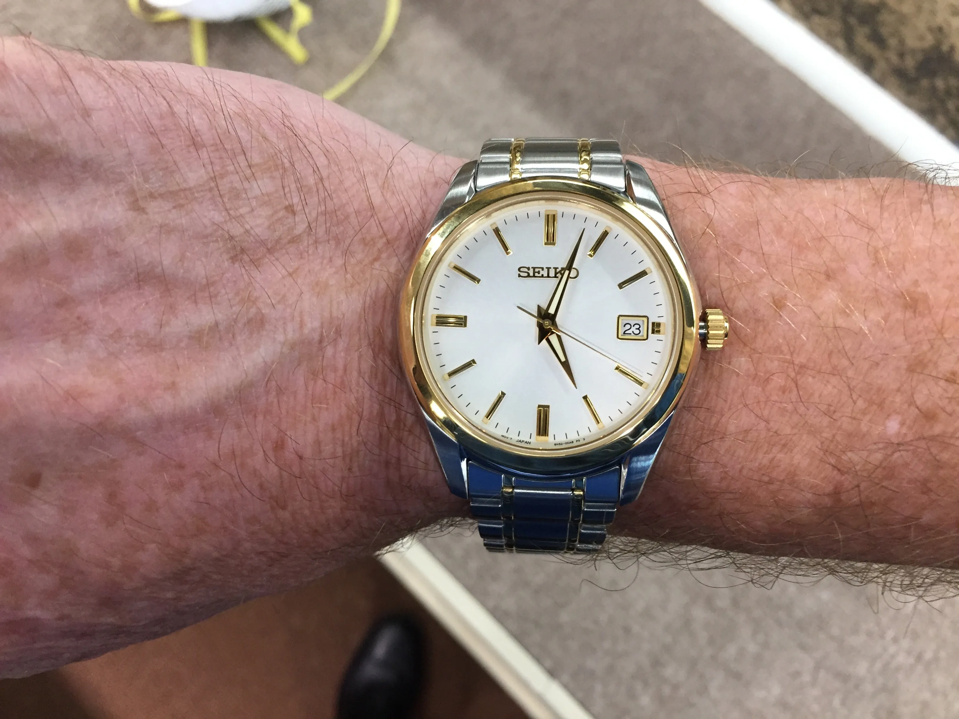 Men's Seiko Gold And Silver Colored Watch