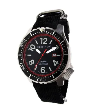 Momentum TORPEDO BLAST, SS, SAPPHIRE, LRG, RED, BLACK WEB NATO NYLON BAND