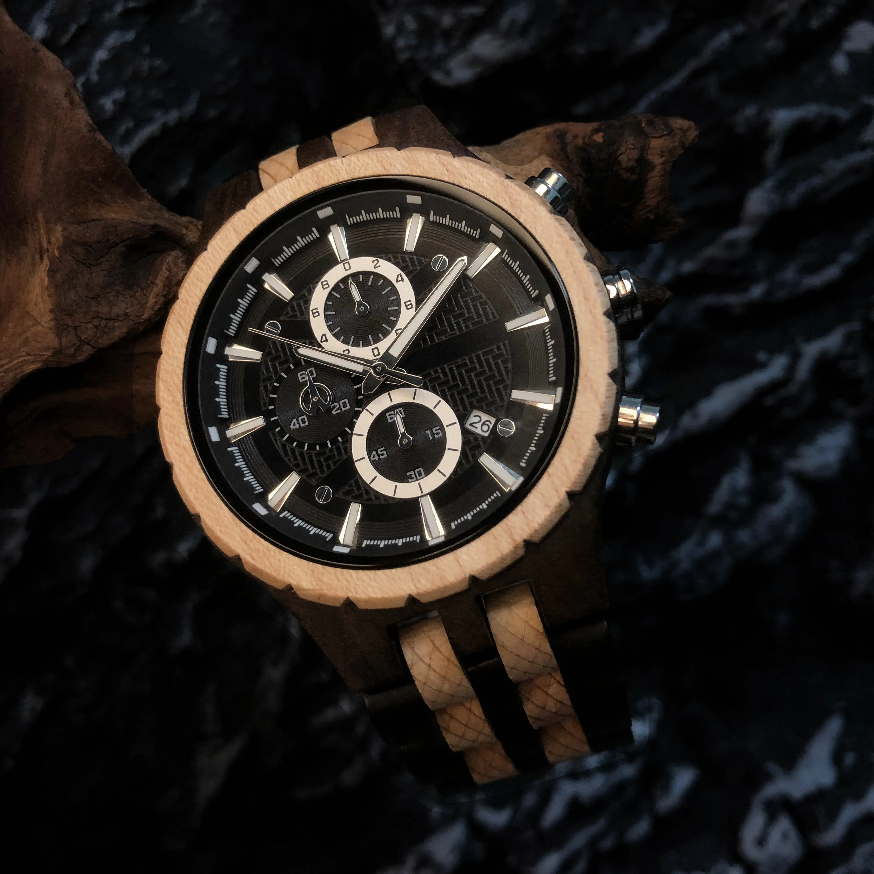 Moscow - Ebony & Maple Chronograph