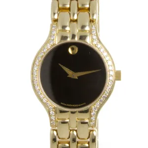 Movado 14kt Gold Diamond Museum Watch