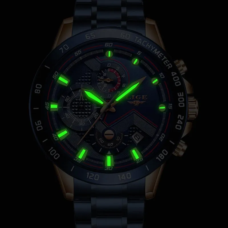 Multifunction Quartz Luminous Chronograph Watch