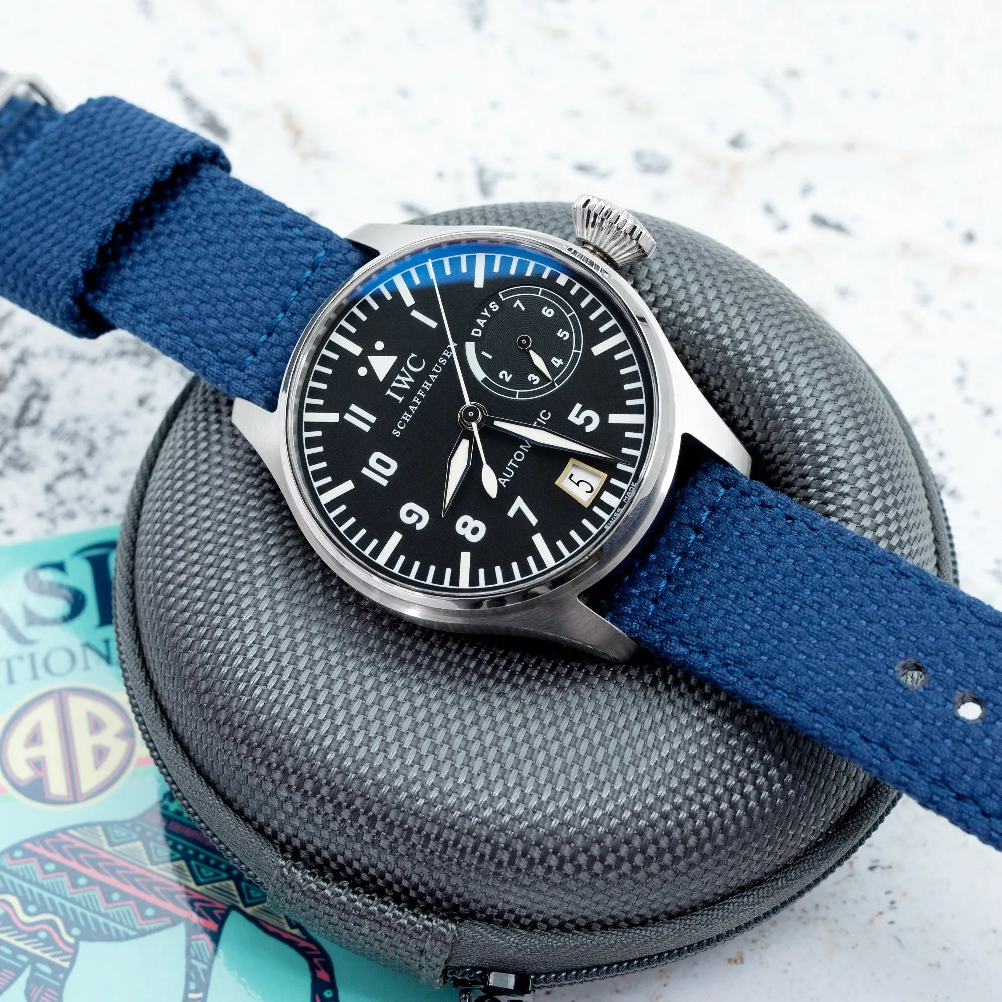 Navy Blue Premium Nylon Honeycomb Weave Quick release Watch Strap