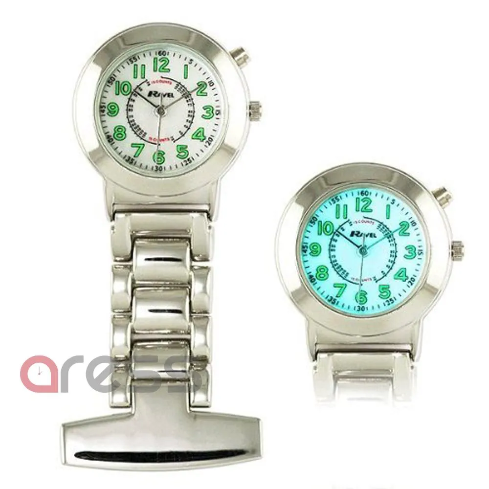 Nurses ELglow Stainless Steel Fob Watch