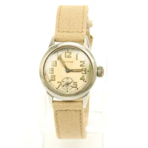 Original U.S. WWII Navy FSSC-88-W-800 Wrist Watch by Waltham dated 1942 - Fully Functional