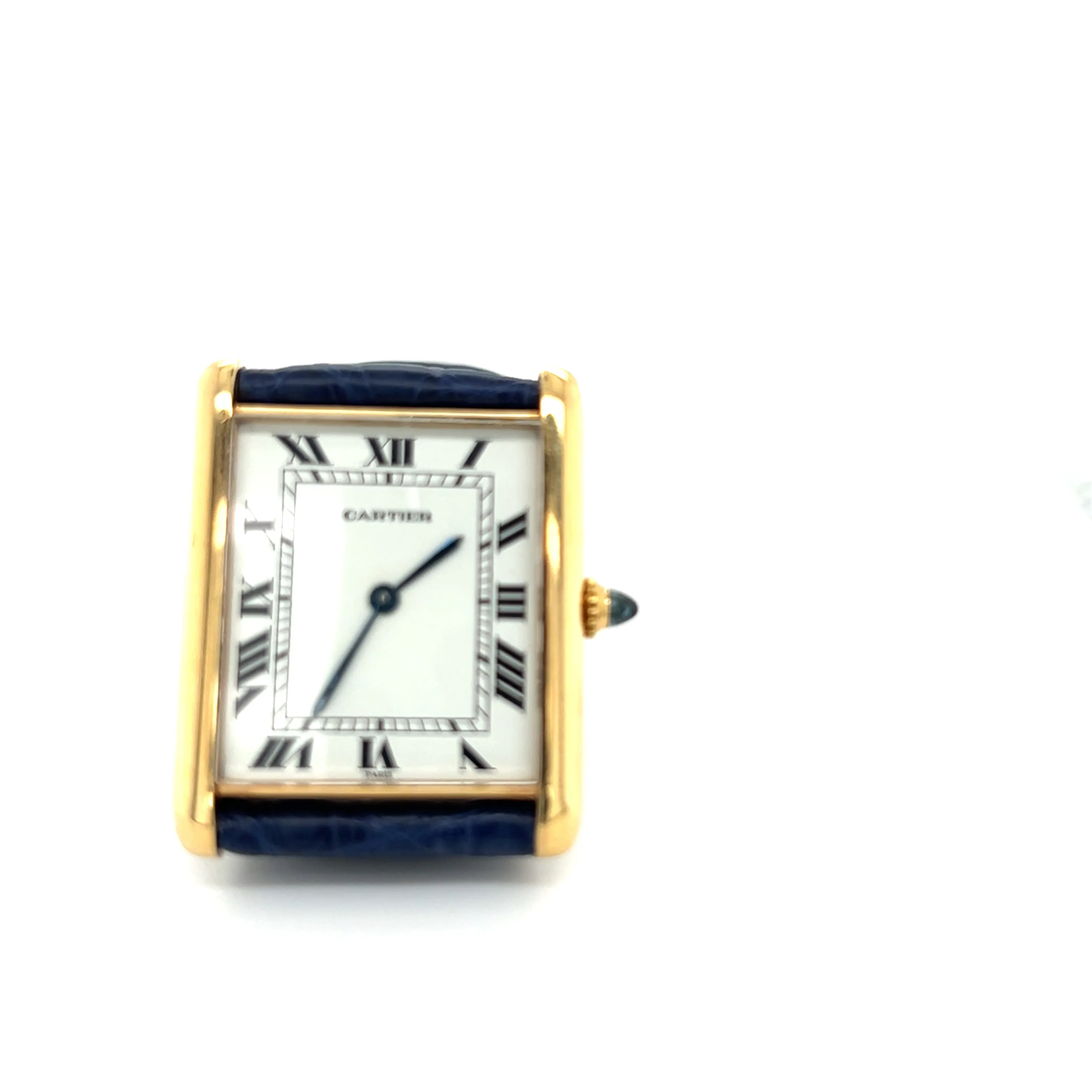 Rare 1970 Jumbo Cartier Paris 18kt Gold Tank Automatique