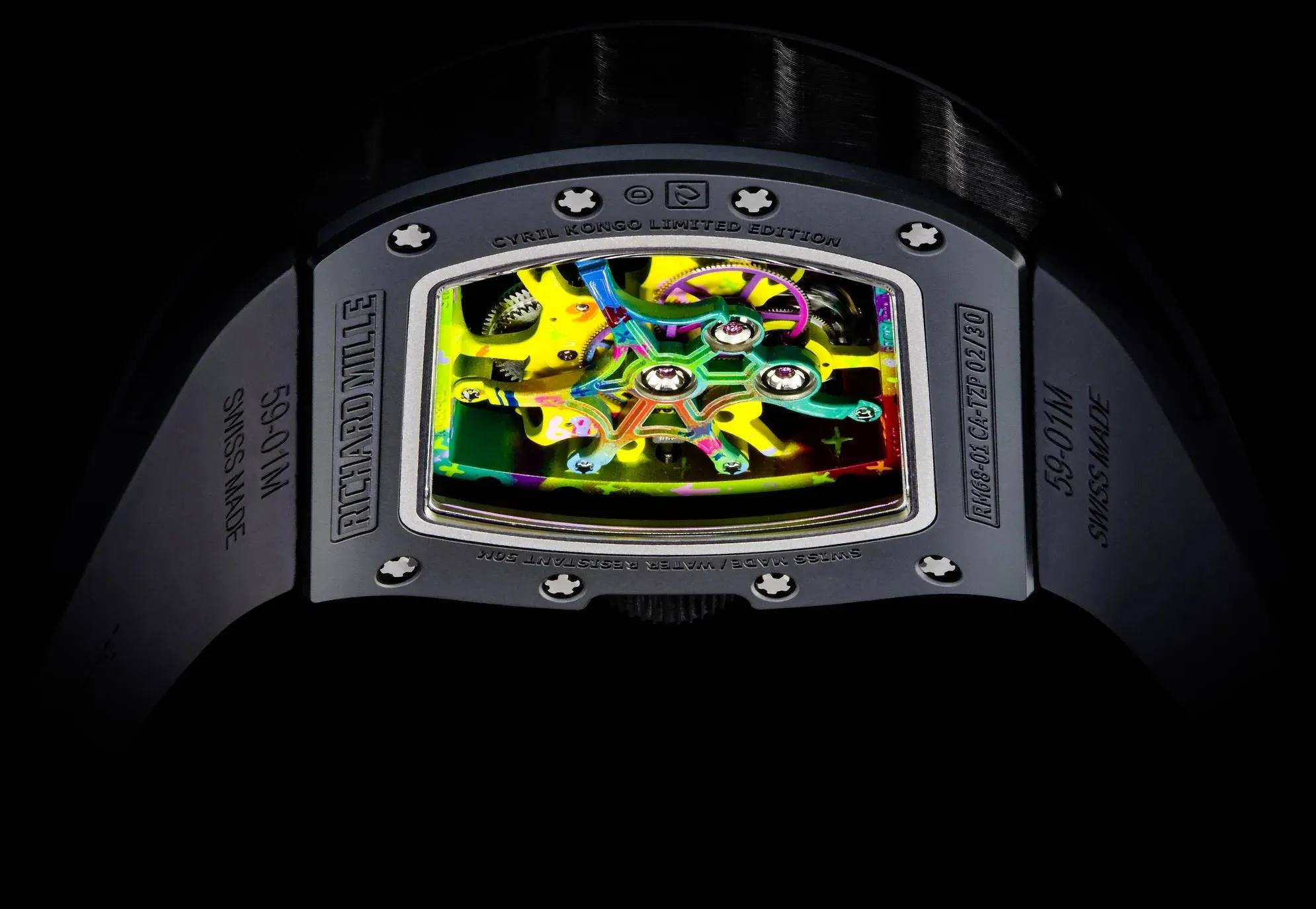 Richard Mille Rm 68-01 Tourbillon Cyril Kongo Luxury Graffiti Watch