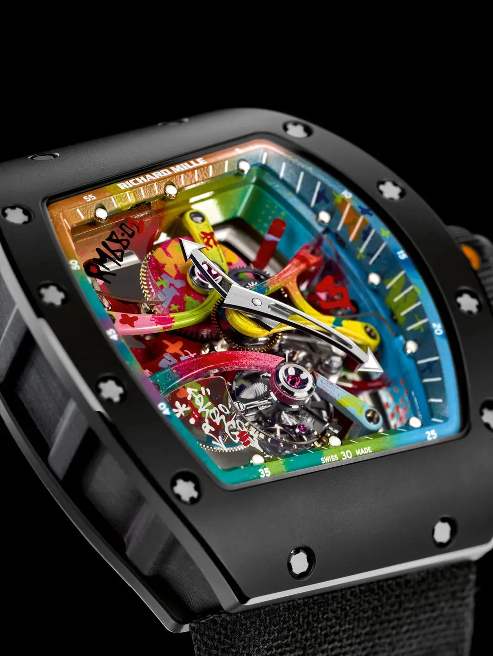 Richard Mille Rm 68-01 Tourbillon Cyril Kongo Luxury Graffiti Watch