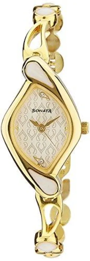 Sonata Sona Sitara Analog White Dial Women's Watch - NF8073YM01