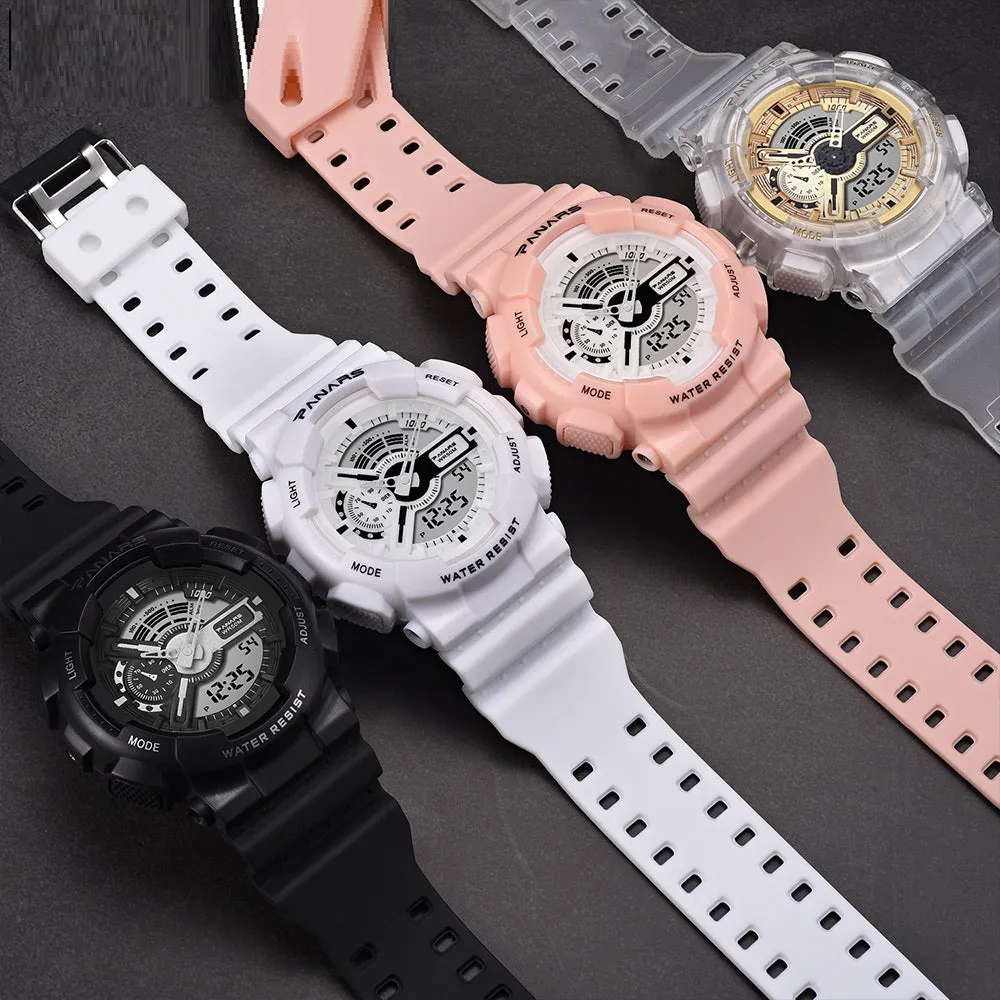 Sports Student Waterproof Electronic Watch Ins Wind Net Red Couple Same Watch Men And Women Fashion