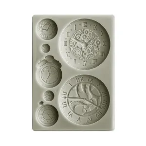 Stamperia Silicon Mould A6 - Gear Up for Christmas - Around the world clocks