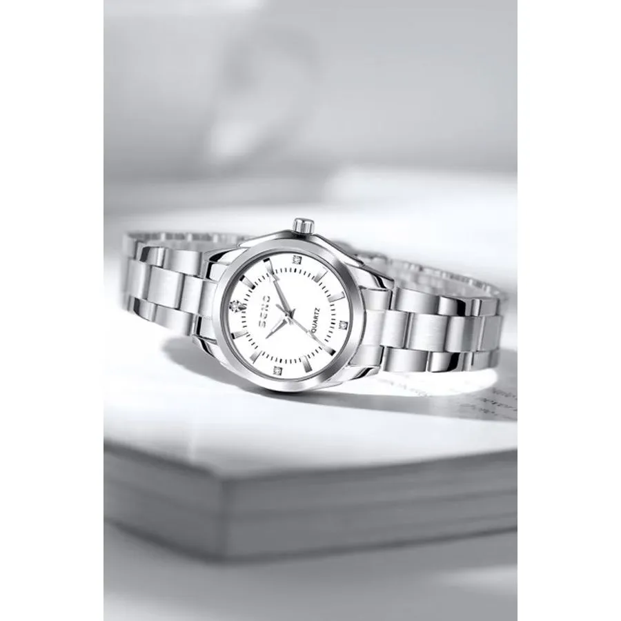 SteelGrace 30MM Dial Diamond Watch with Stainless Steel Band