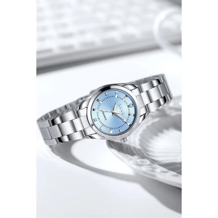 SteelGrace 30MM Dial Diamond Watch with Stainless Steel Band