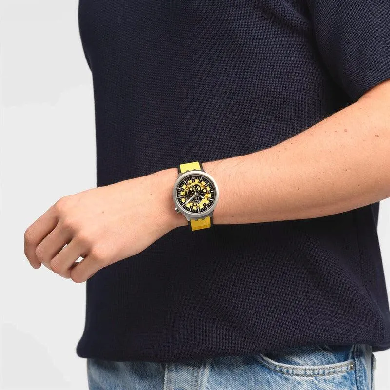 Swatch BIG BOLD IRONY BOLDEN YELLOW Watch SB07S109