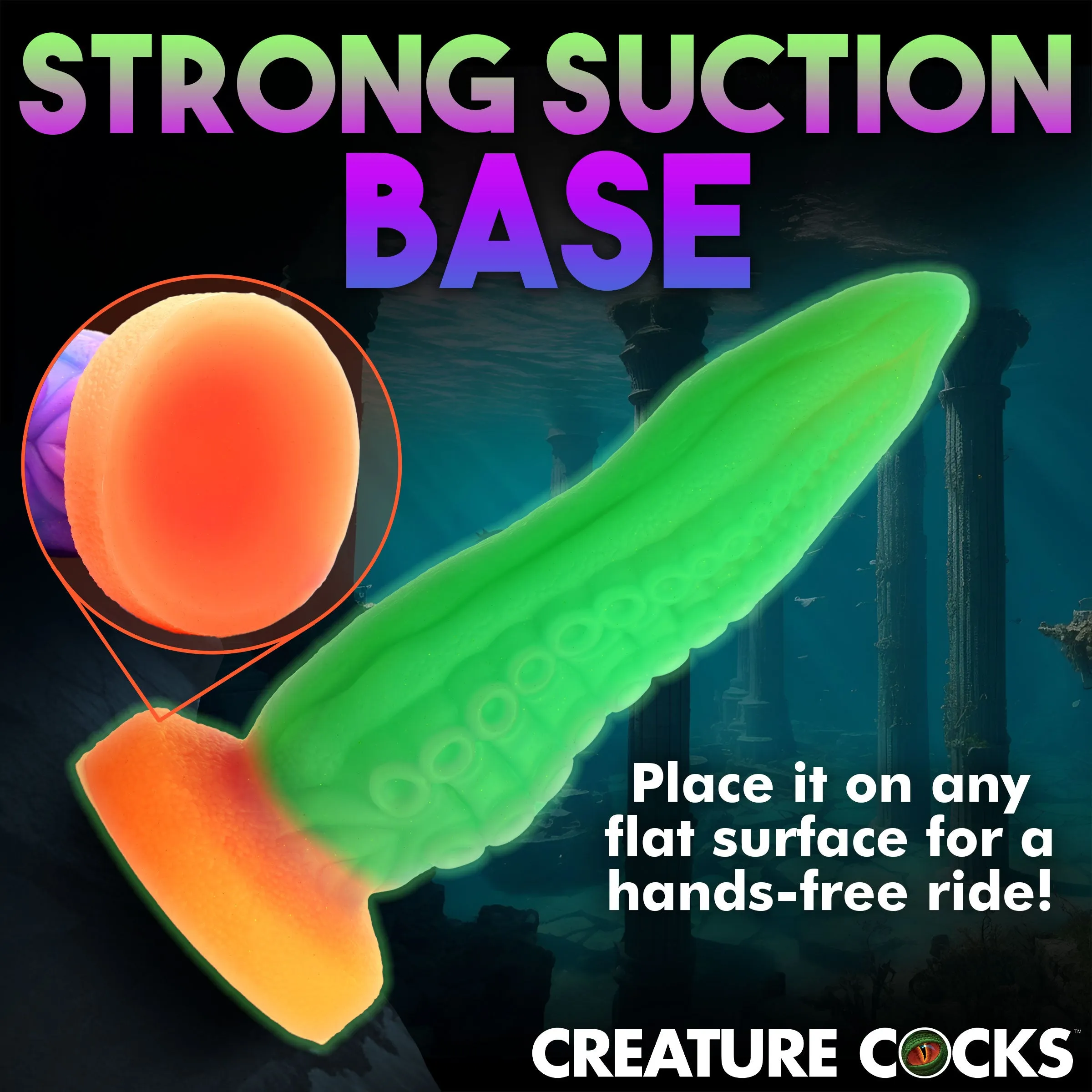 Thick Tentacle Glow-in-the-Dark Silicone Dildo