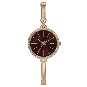 TIMEX Fria Women Brown Round Analog Watch - TWEL18403