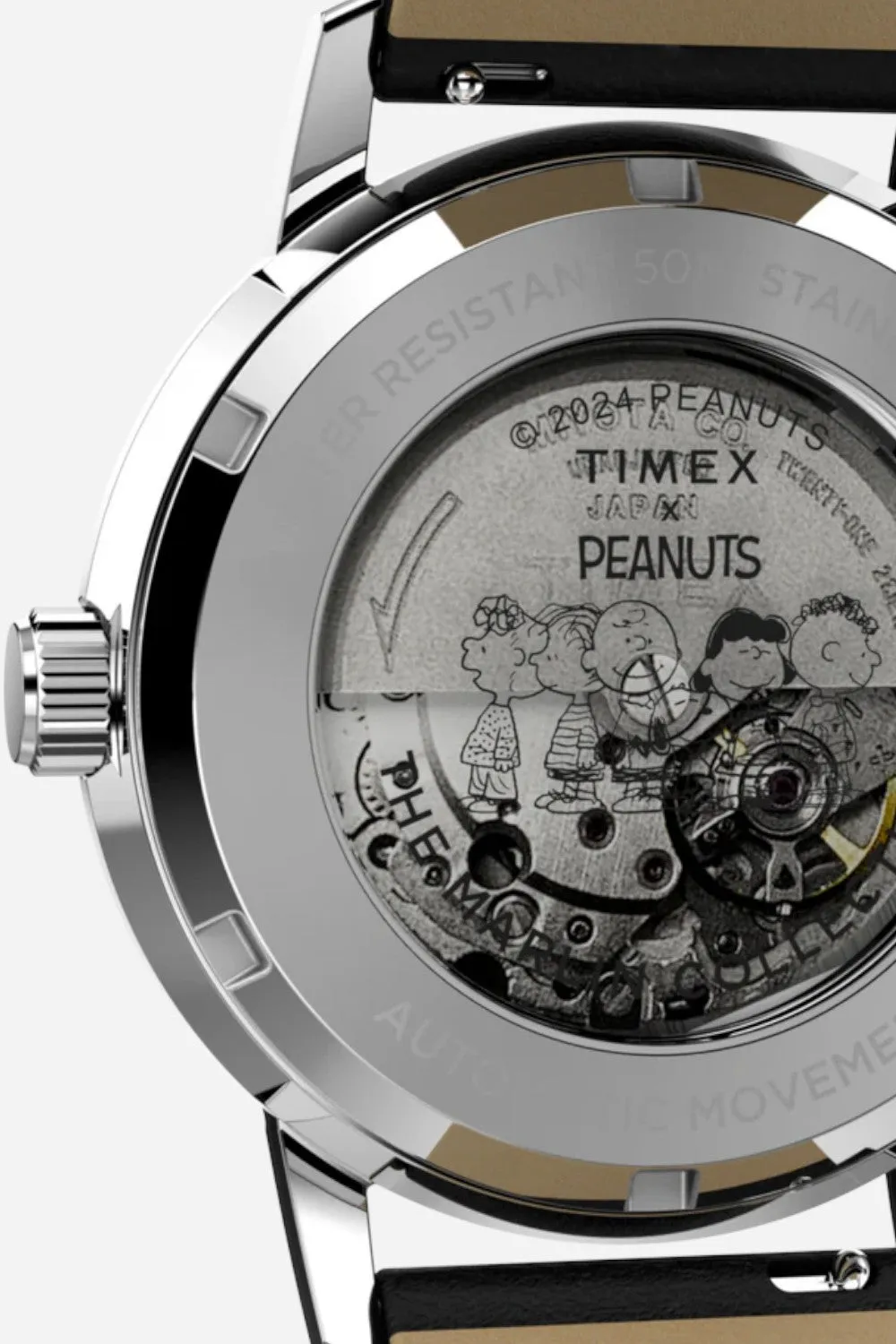 Timex Marlin® Automatic x Peanuts Sketch 40mm Leather Strap Watch