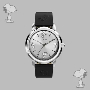 Timex Marlin Automatic x Peanuts Sketch 40mm Leather Strap Watch