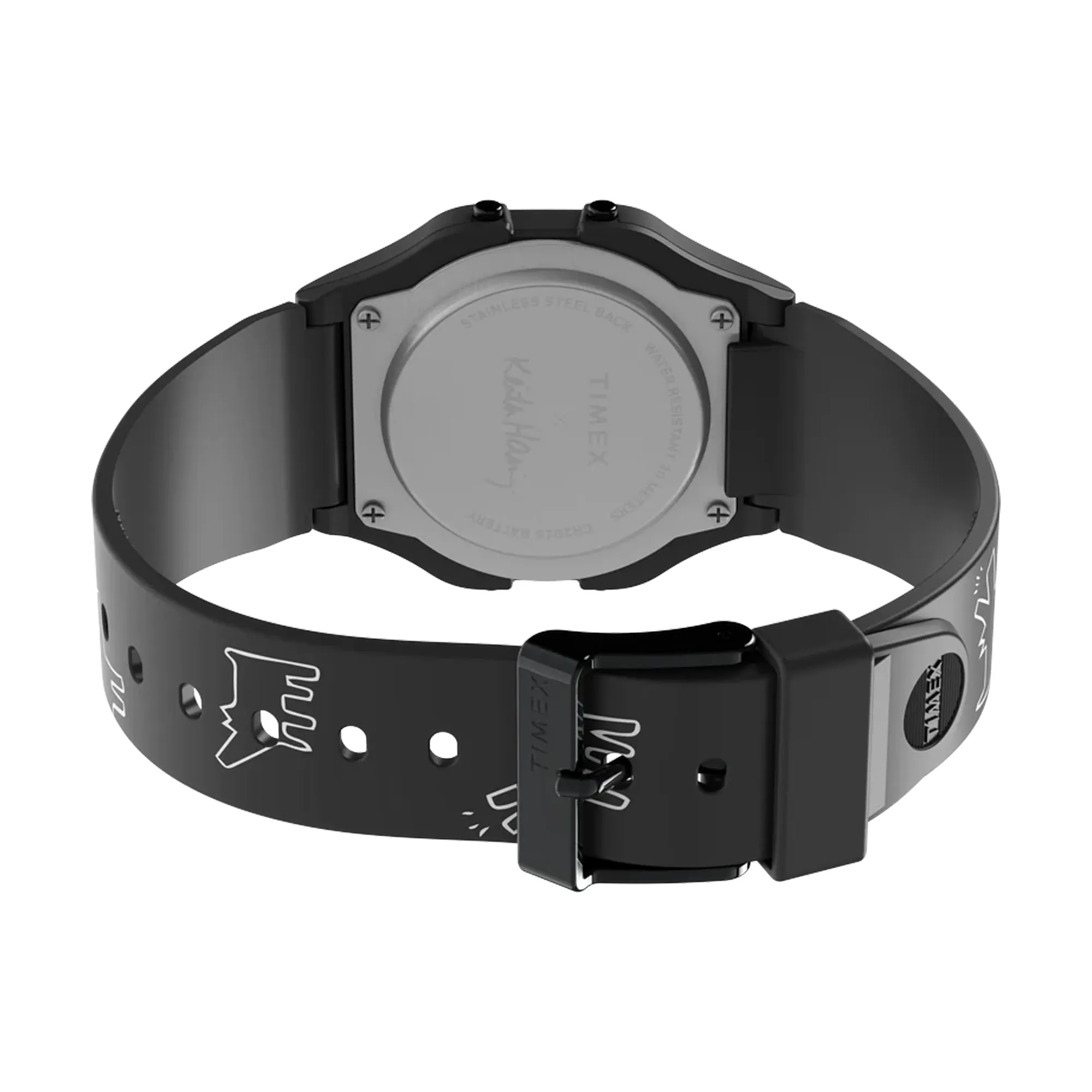 Timex x Keith Haring Dog Black Face Black Strap TW2W25500