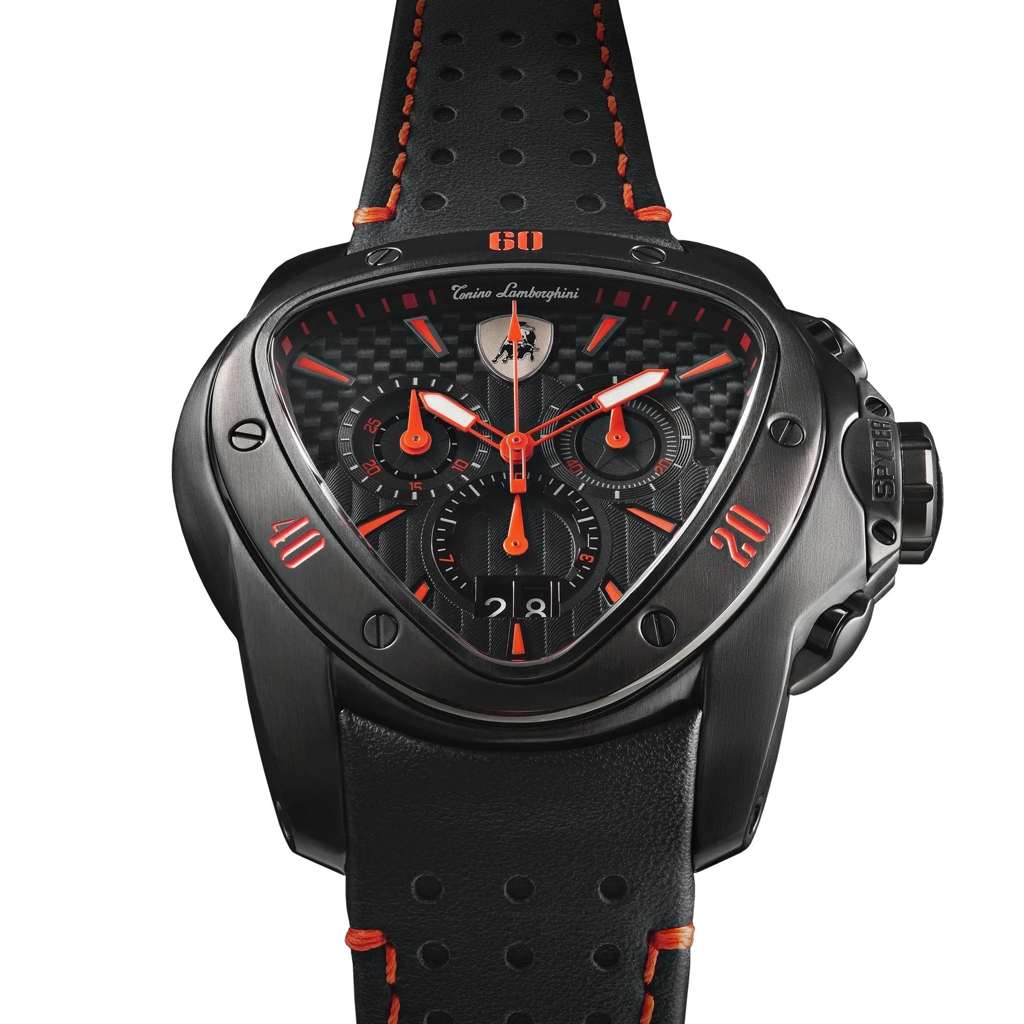 Tonino Lamborghini T9SA Men's Black Spyder Chronograph Watch