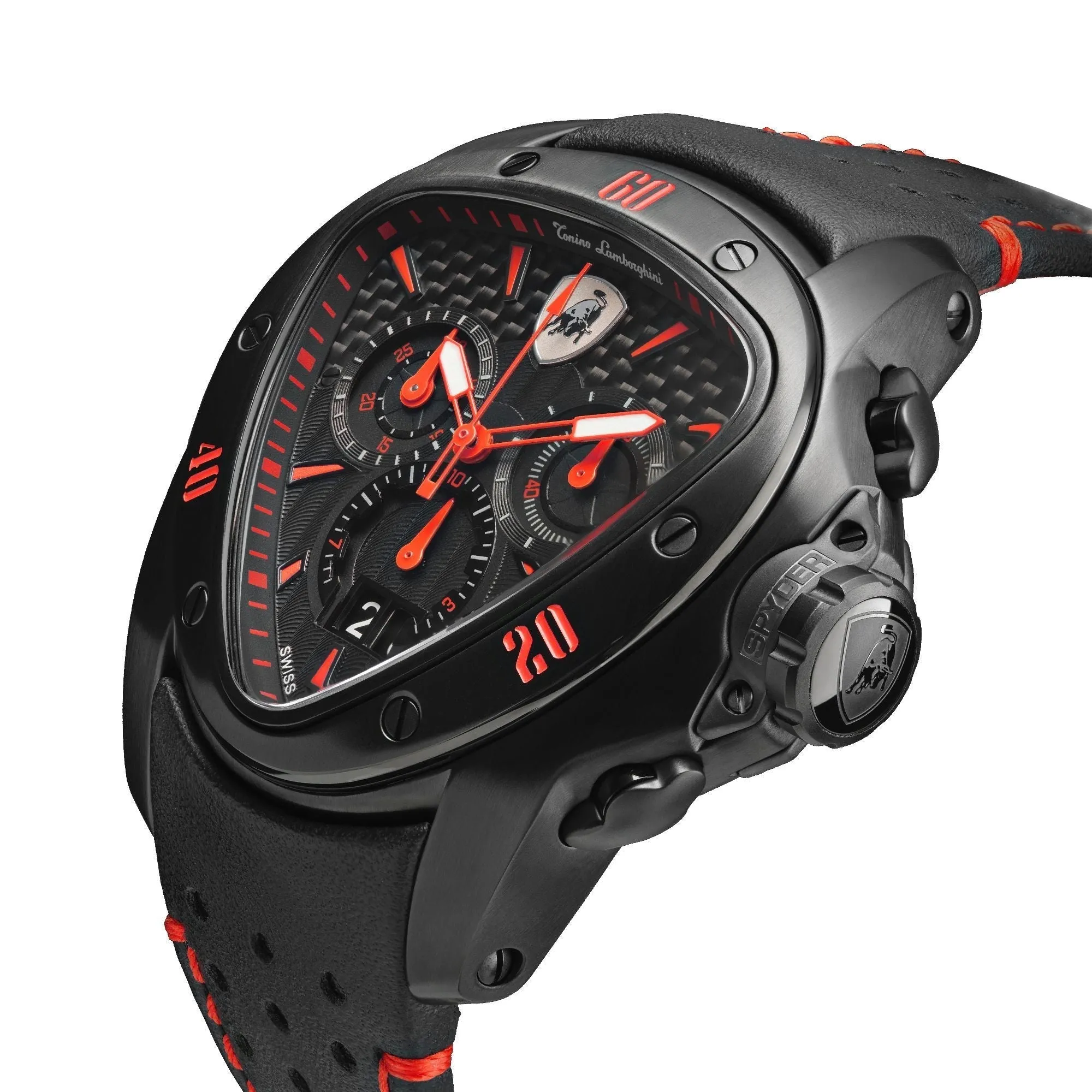 Tonino Lamborghini T9SA Men's Black Spyder Chronograph Watch