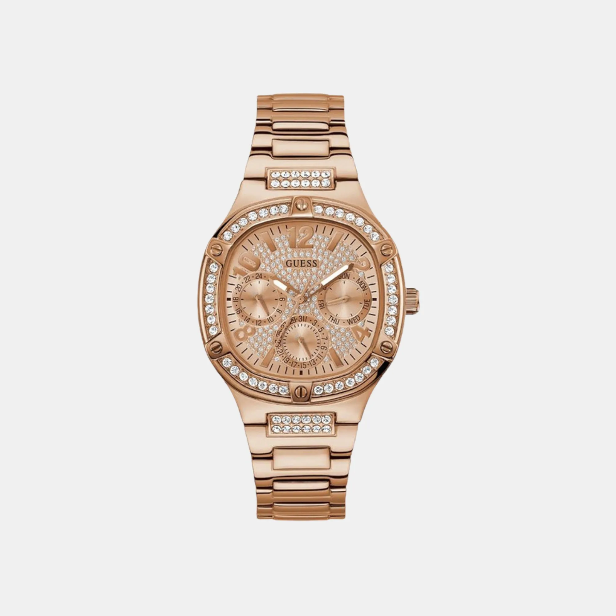 Women's Rose Gold Multi-Function Stainless Steel Watch GW0558L3