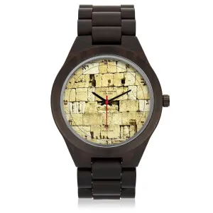 Wooden Hebrew Watch Kosel Western Wall