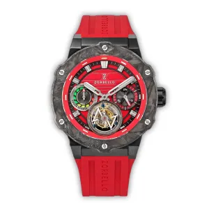 Zorbello Watch T3 Tourbillon Red Super-Luminova® Tritium ZBAD002