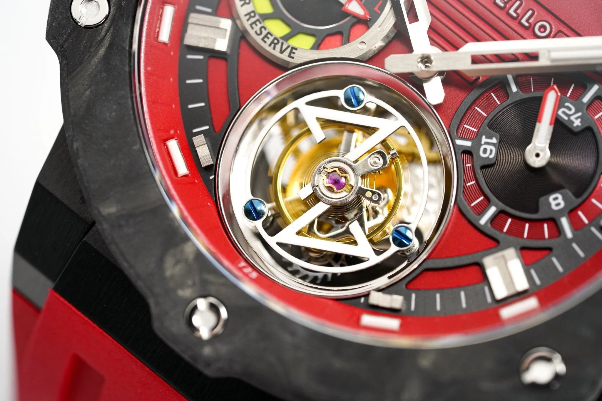 Zorbello Watch T3 Tourbillon Red Super-Luminova® Tritium ZBAD002