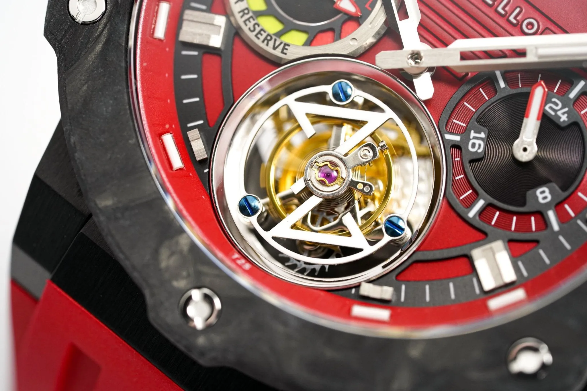 Zorbello Watch T3 Tourbillon Red Super-Luminova® Tritium ZBAD002